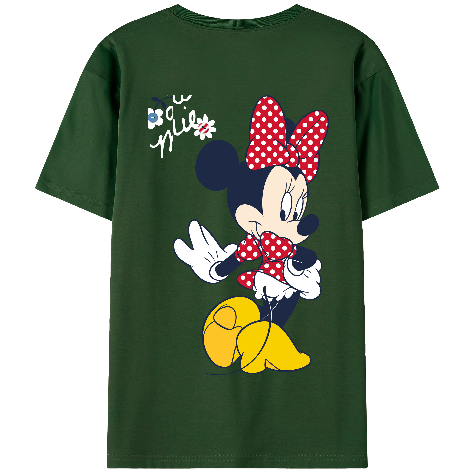 （画像用） ミッキーマウス Mickey Mouse 綿100％半袖Tシャツ（背面プリント）